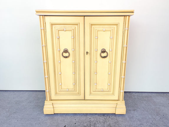 Faux Bamboo Folding Bar on Casters