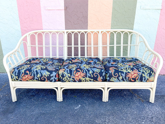 Palm Beachy Rattan Sofa