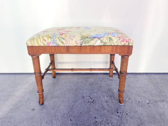 Petite Faux Bamboo Stool