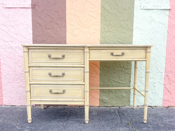 Faux Bamboo Henry Link Desk and Chair