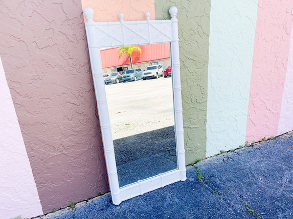 Palm Beach Chic Faux Bamboo Mirror
