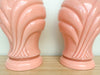 Pair of Pink Chic Glass Lamps