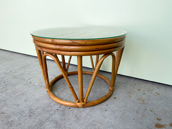 Petite Rattan Cocktail Table