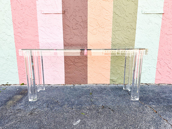 Glam Lucite Regency Console