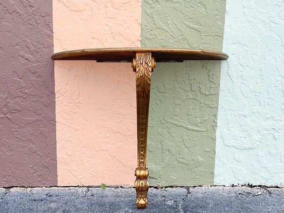 Italian Wood Carved Demilune