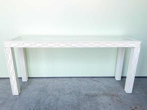 Palm Beach Chic Fretwork Console