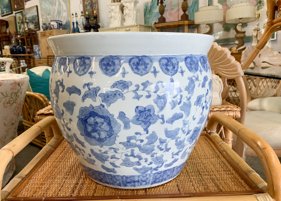 Blue and White Forever Planter