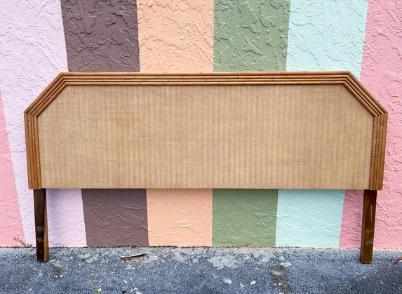 Natural Faux Bamboo King Headboard