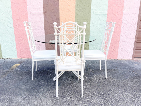 Palm Beach Faux Bamboo Outdoor Dining Set