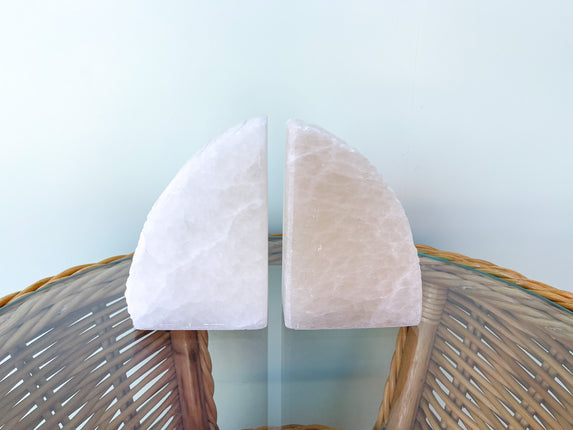 Modern Stone Quartz Bookends