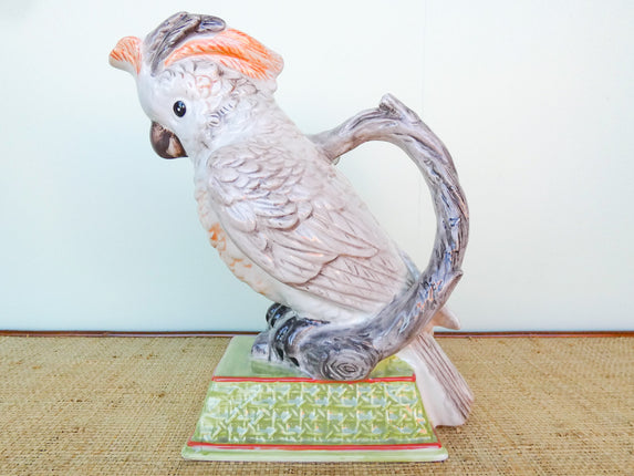 Fab Ceramic Cockatoo Pitcher