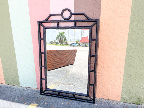 Large Faux Bamboo Mirror