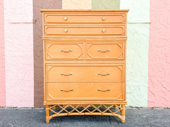 Natural Ficks Reed Rattan Tall Chest