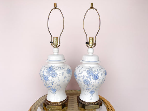 Pair of Sweet Ginger Jar Lamps