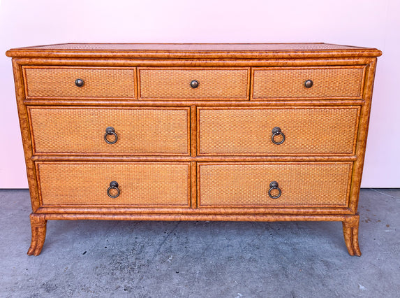 Tortoiseshell Rattan and Seagrass Dresser
