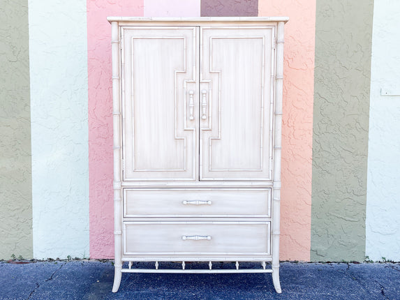 Century Faux Bamboo Armoire