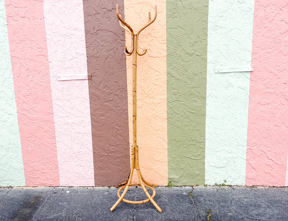Old Florida Rattan Hat Rack