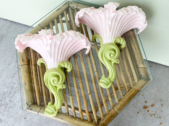 Pair of Flower Wall Pockets