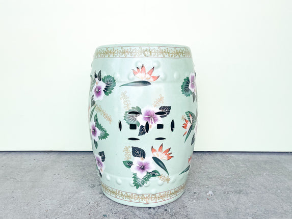 Sea Foam Floral Garden Seat