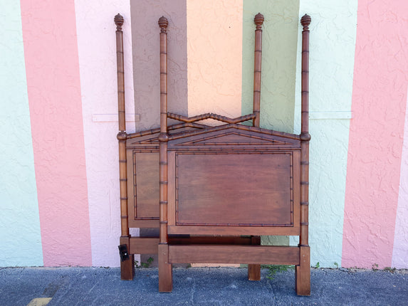 Pair of The Breakers Faux Bamboo Headboards