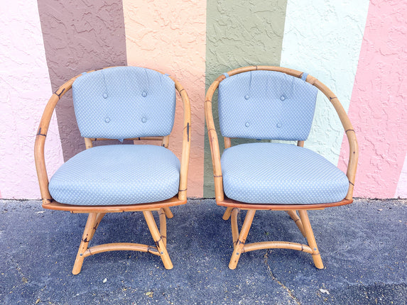 Pair of Cute Old Florida Swivel Chairs