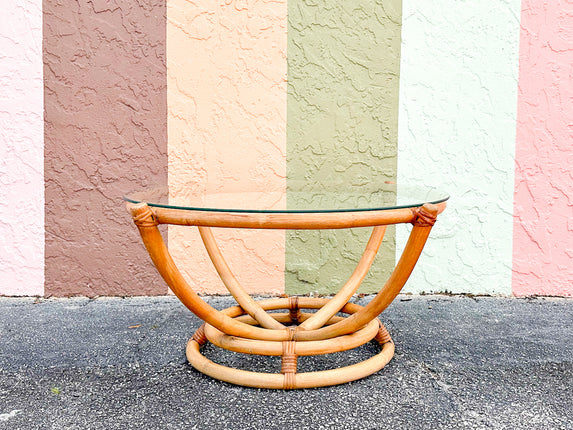Old Florida Rattan Coffee Table
