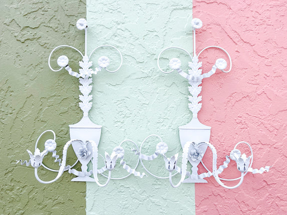 Pair of Tole Wall Sconces