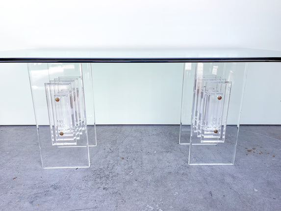 Modern Glam Lucite Dining Table