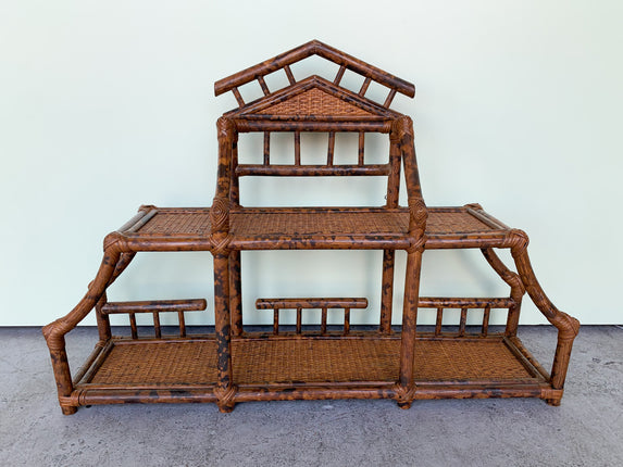Tortoiseshell Pagoda Wall Shelf