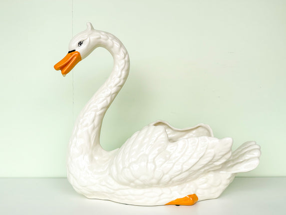 Large Italian Swan Cachepot