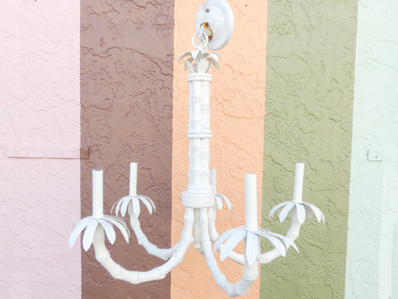 Faux Bamboo Chandelier