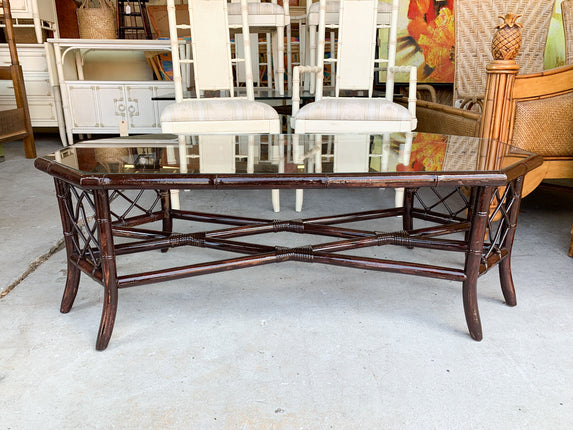 Caribbean Chic Faux Bamboo Coffee Table