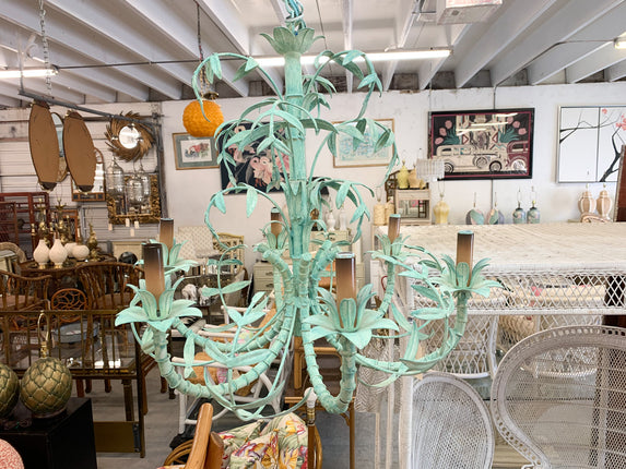 Palm Beachy Tole Chandelier