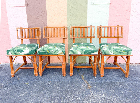 Set of Four Ficks Reed Rattan Chairs