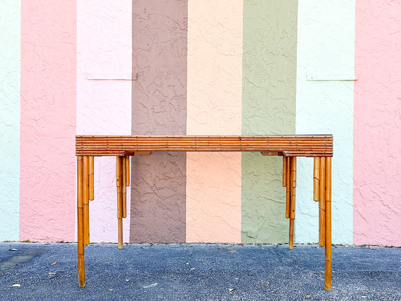 Art Deco Style Rattan Dining Table