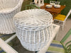Wicker Chair and Side Table