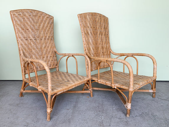 Pair of John Wisner Ficks Reed Fishing Chairs