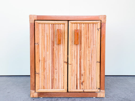 Pencil Reed Rattan Nightstand