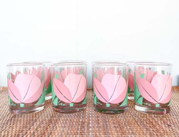 Set of Eight Golden Girls Chic Glassware