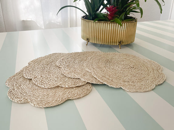 Set of Four Tropical Flower Place Mats