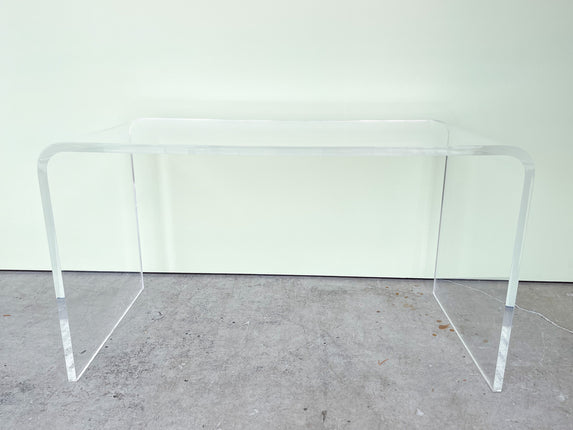 Modern Lucite Waterfall Desk