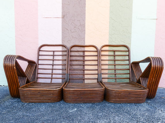 Old Florida Rattan Sofa