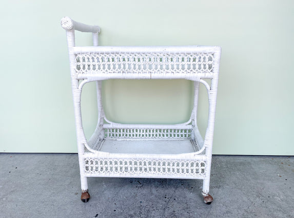 Sweet Wicker Bar Cart