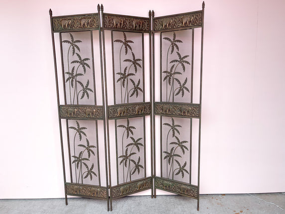 Elephant and Palm Iron Screen