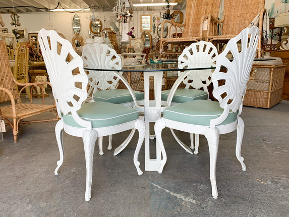 Brown Jordan Shell Back Outdoor Dining Set