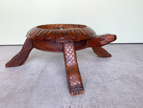 Mahogany Turtle Ottoman