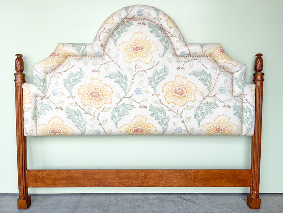 Coastal Pineapple Upholstered King Headboard