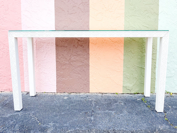 Palm Beach Fretwork Console