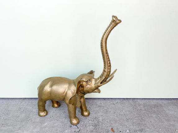 Trunks Up Brass Elephant