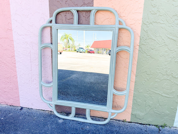 Ficks Reed Rattan Seafoam Mirror